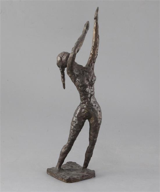 John Skelton (1923-1999) Figure of a nude with her arms in the air 13in.